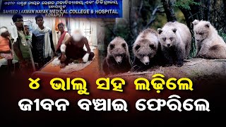 ଭାଲୁ ସହ ଲଢ଼ିଲେ, ଜୀବନ ବଞ୍ଚାଇ ଫେରିଲେ ||Brave Man Fight With Bear And Come Back Alive ||Odisha Reporter