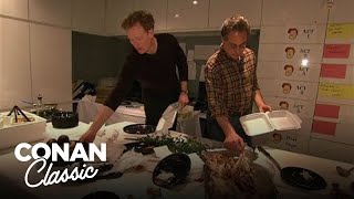 Conan & Max Eat Thanksgiving Dinner Together | Late Night with Conan O’Brien