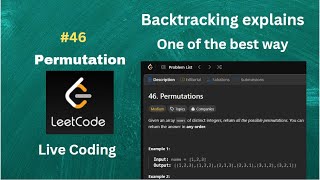 Permutations (LeetCode 46) | Full solution with backtracking examples | Interview | Study Algorithm