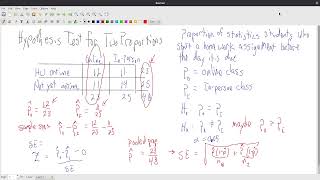 STAT243 Hypothesis Test for a Difference in Proportions