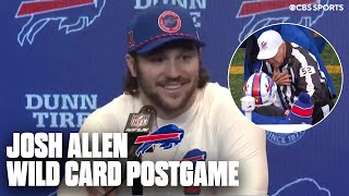 Josh Allen explains what happened when the referee came over to talk to him on the bench 😂