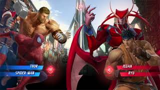 Thor Vs Jedah And SpiderMan Vs RYU Fight Spider MAN Thor Series #5