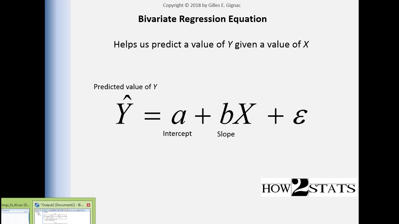 V12.4 - What Is The Bivariate Regression Equation? - YouTube