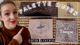 ARE THESE DUPES? // Comparing 4 taupe eyeshadow palettes (incl. swatches)