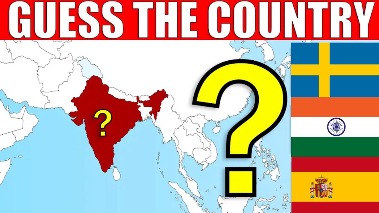 Guess The Country On The Map | Geography Quiz Challenge - YouTube