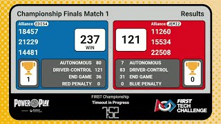 Championship Finals Match 1 - FTC World Championship 2023 in Houston | FTC Power Play