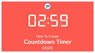 HOW TO CREATE COUNTDOWN TIMER USING JAVASCRIPT (2020)