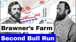 Second Battle of Bull Run, Part 1 Brawner's Farm | Animated Battle Map