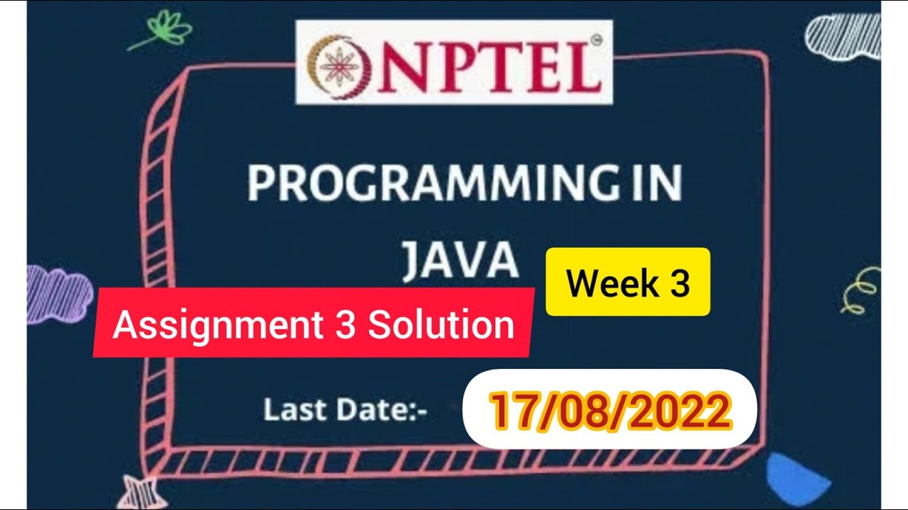 💥NPTEL Programming In Java WEEK 3 Quiz Assignment Solutions | Swayam ...