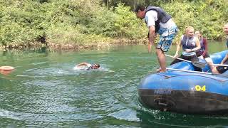 Sailing and swimming in the Formosa River in the jungle at Porto da Ilha,  in Bonito, Brazil Ep.1