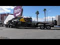 transporting the volvo ec250e from conexpo 2020