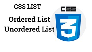 13 css list | ordered list and unordered list | css list style properties | css list style type