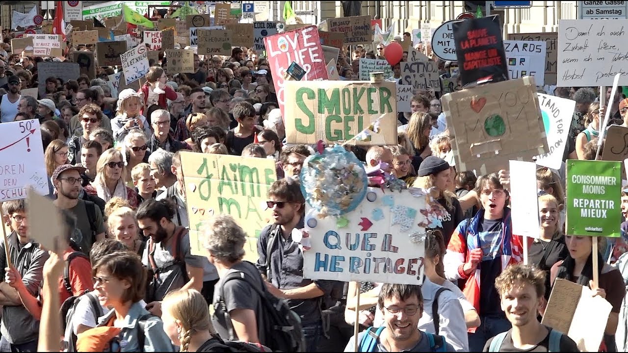 60 000 Teilnehmer An Nationaler Klimademo - Bern - Klimastreik - YouTube