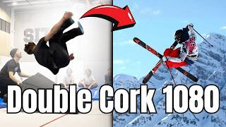 How To Double Cork 1080 | Dub Cork 10 Tutorial for Skiers (Trampoline to Snow)