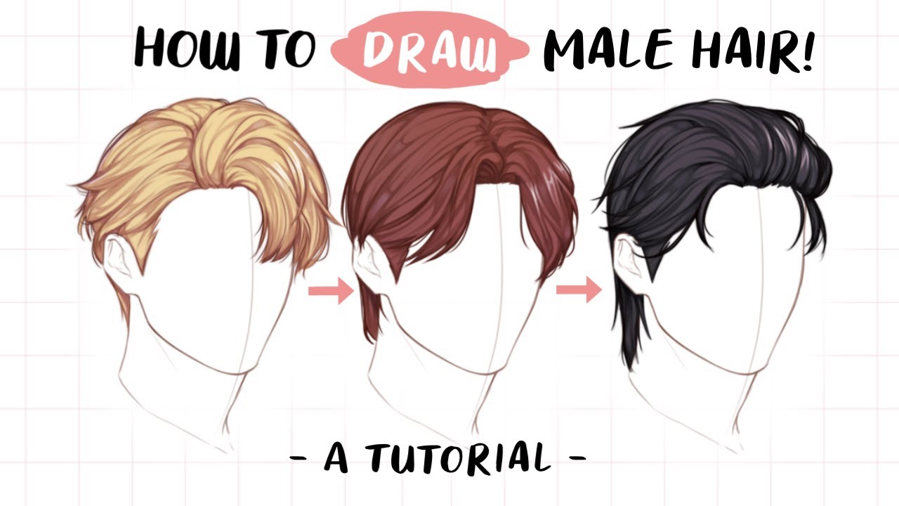 How To Draw Anime Boy Hair (3 Different Ways!) - YouTube