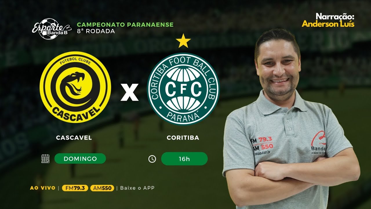 [AO VIVO] - FC CASCAVEL X CORITIBA - CAMPEONATO PARANAENSE 2023 (19/02 ...