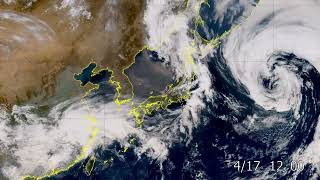 日本海を渡る黄砂 列島染める！ ～気象衛星ひまわり 赤外画像・トゥルーカラー再現画像～ 2024年4月16～18日