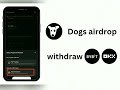 telegramငွေရှာနည်း dogs coin airdrop withdraw လုပ်ဖို့တွက် feeကြေးလိုအပ်လား