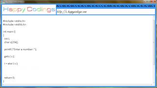 Convert string to integer atoi c code example