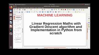 Linear Regression Math with gradient algorithm in python from scratch