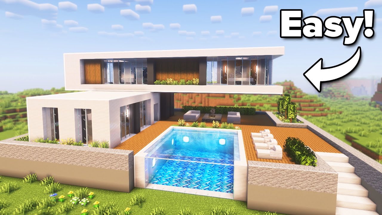 Minecraft How To Build A Large Modern House Tutorialёяпа Youtube
