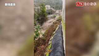 大雨又爆土石流！ 南投信義鄉東埔聯外道路交通中斷(翻攝畫面)