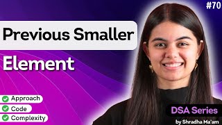 Previous Smaller Element | Optimal Solution & Code