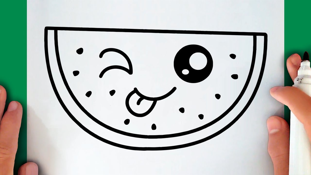 Watermelon Drawing Easy Cute At Laura Timbery Blog