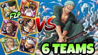 [OPTC] Zoro Raid Boss - 6 Teams (One Team F2P)