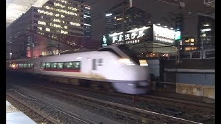 【ダイヤ改正後の最初の平日】夜の通勤帰宅ラッシュ時にも有楽町駅前を通過するようになった上野東京ライン常磐線上り特急E657系