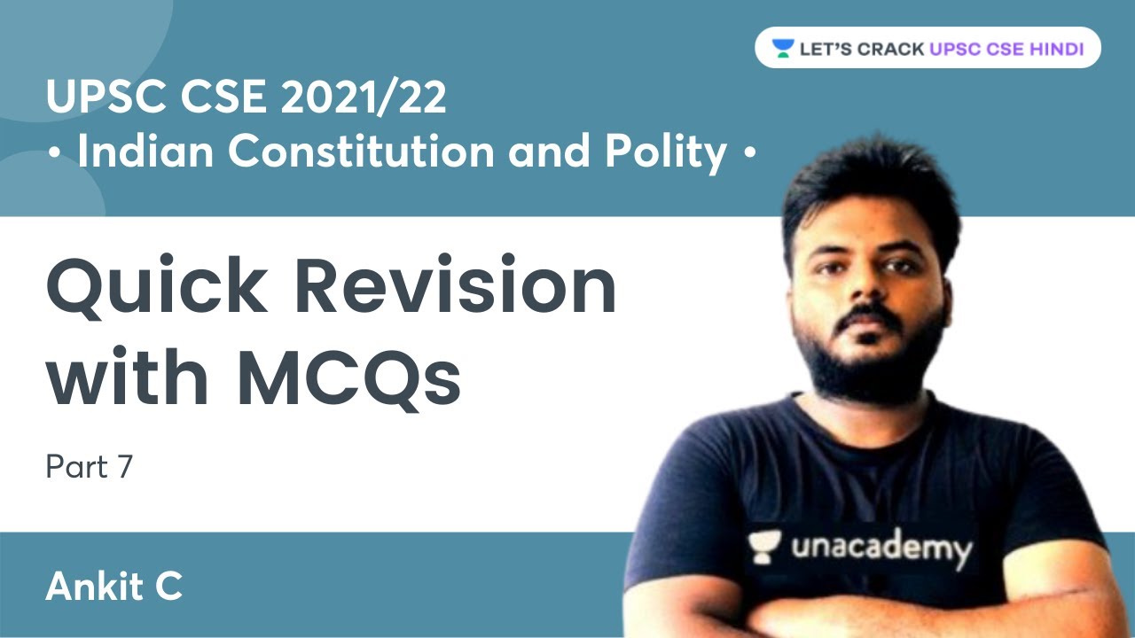 Quick Revision With MCQs | Part 7 | Indian Constitution And Polity ...