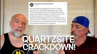 Quartzsite Arizona Police Boondocking Crackdown at Scaddan Wash