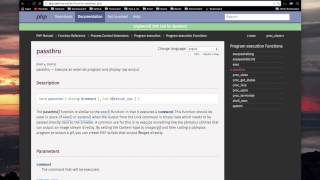 program execution functions in php (part 9 - passthru)