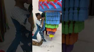 प्लास्टिक की बोतल का झूलार _mini wood toy | wood working art skills / hand crafts #shorts