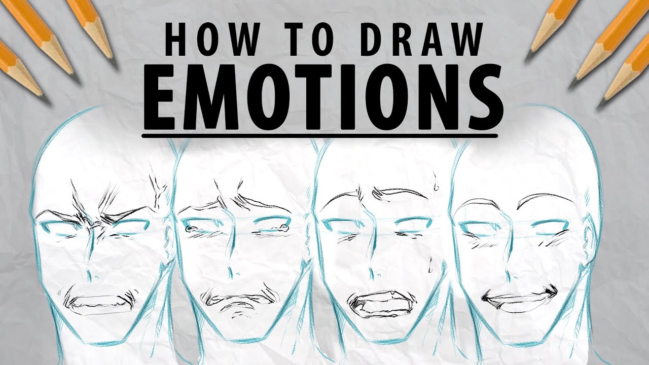 How To Draw Emotions & Facial Expressions | Tutorial | DrawlikeaSir ...