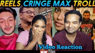 Instagram Cringe Reels Troll Video Reaction🤪🤣😂😬 | Meme Studio's  | Tamil Couple Reaction