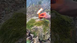 How to set fire to matches with a punch 🔥 #asmr #bushcraft #experiment #survival #outdoors #fire