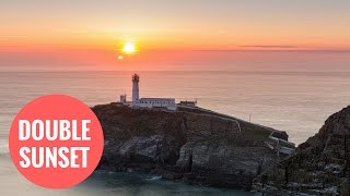 Incredible Video of double sunset which looks just like a scene from Starwars