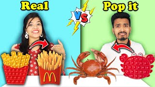 Extreme Pop It Vs Real Food Challenge | Hungry Birds