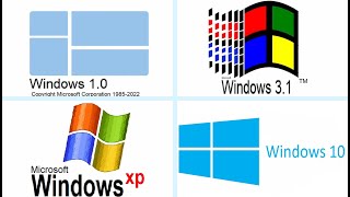 Windows 1.0 Windows 3.1 Windows XP Windows 10 Logo In MS Paint Draw Home Proffesional NT Edition How