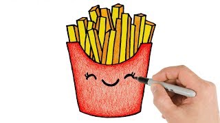 How to Draw French Fries Cute and Easy Drawing for beginners