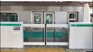 【常磐緩行線初の従来型ホームドア】常磐線各駅停車柏駅従来型ホームドア稼働シーン