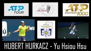 LIVE: TENNIS: SHANGHAI ATP1000: 1/16 FINALS: HUBERT HURKACZ - Yu Hsiou Hsu (Tpe) #08/10/2023