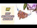 DIY easy asymmetric macrame necklace | How to make macrame necklace with beads for beginners