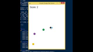Simple Dodge Ball Game using Python
