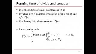 Divide and conquer (ECE 592 Module 13)