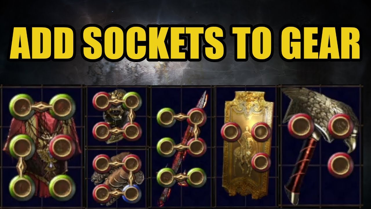 How To Add Sockets To Gear Poe Beginner Guide Youtube