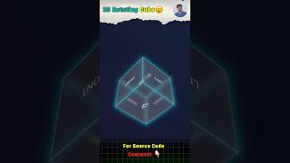 3D Rotating Cube Using Pure HTML & CSS 🔥 | DevZiaul #shorts