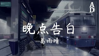 晚點告白 - 葛雨晴/天氣晴『想摘下星星給你 讓你明白我的真心』【高音質/動態歌詞/Pinyin Lyrics】