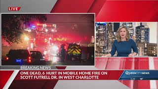 One dead, several others hurt in west Charlotte mobile home fire